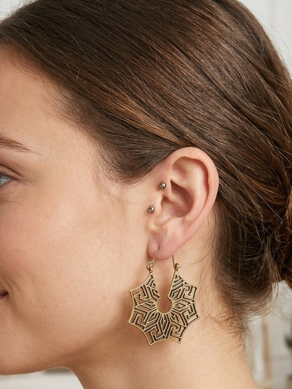Gold Tone Boho Fashion Earrings